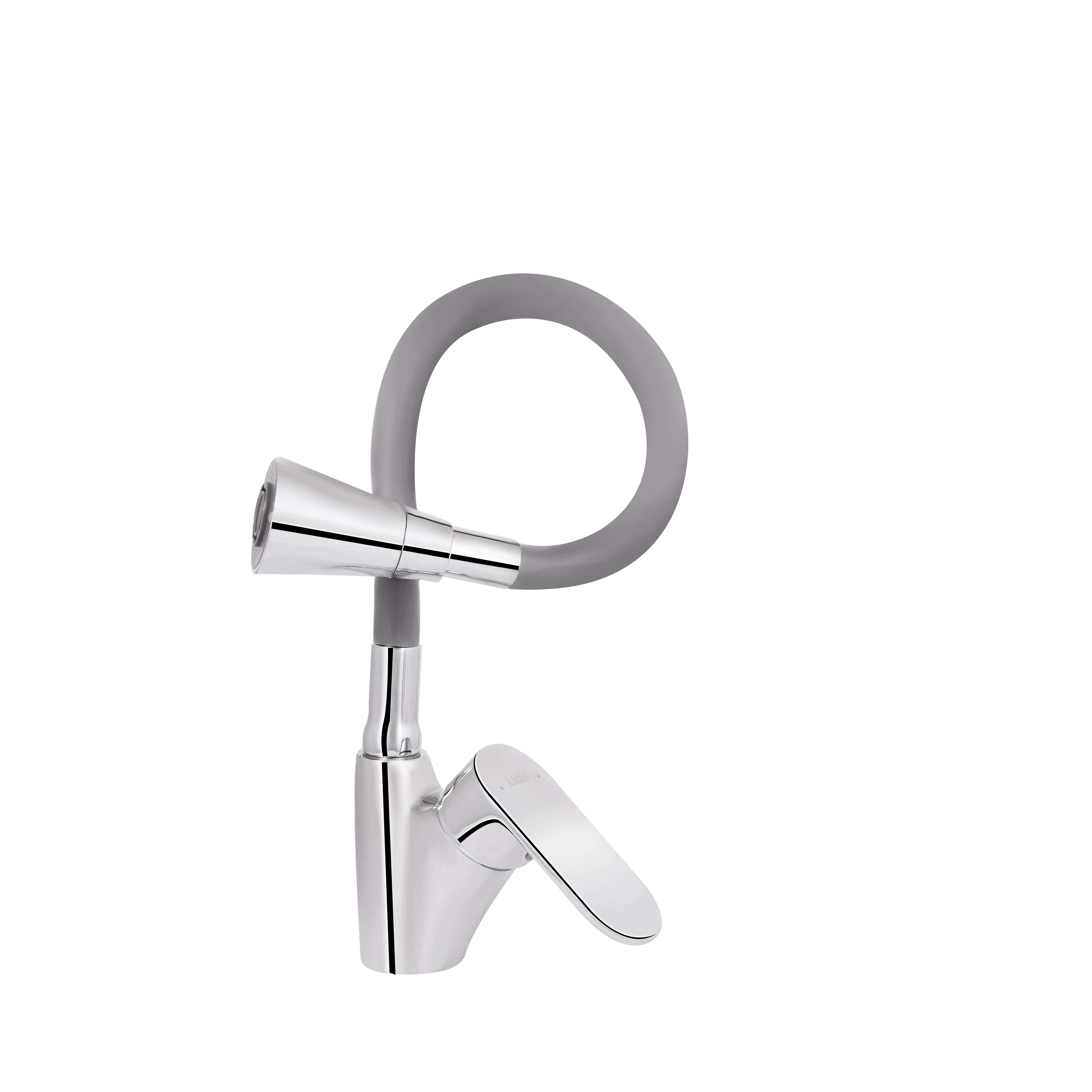 Змішувач для кухні Lidz Tani 007F3 з гнучким виливом (k40) Chrome/Grey (LDTAN007F3GCR31869)