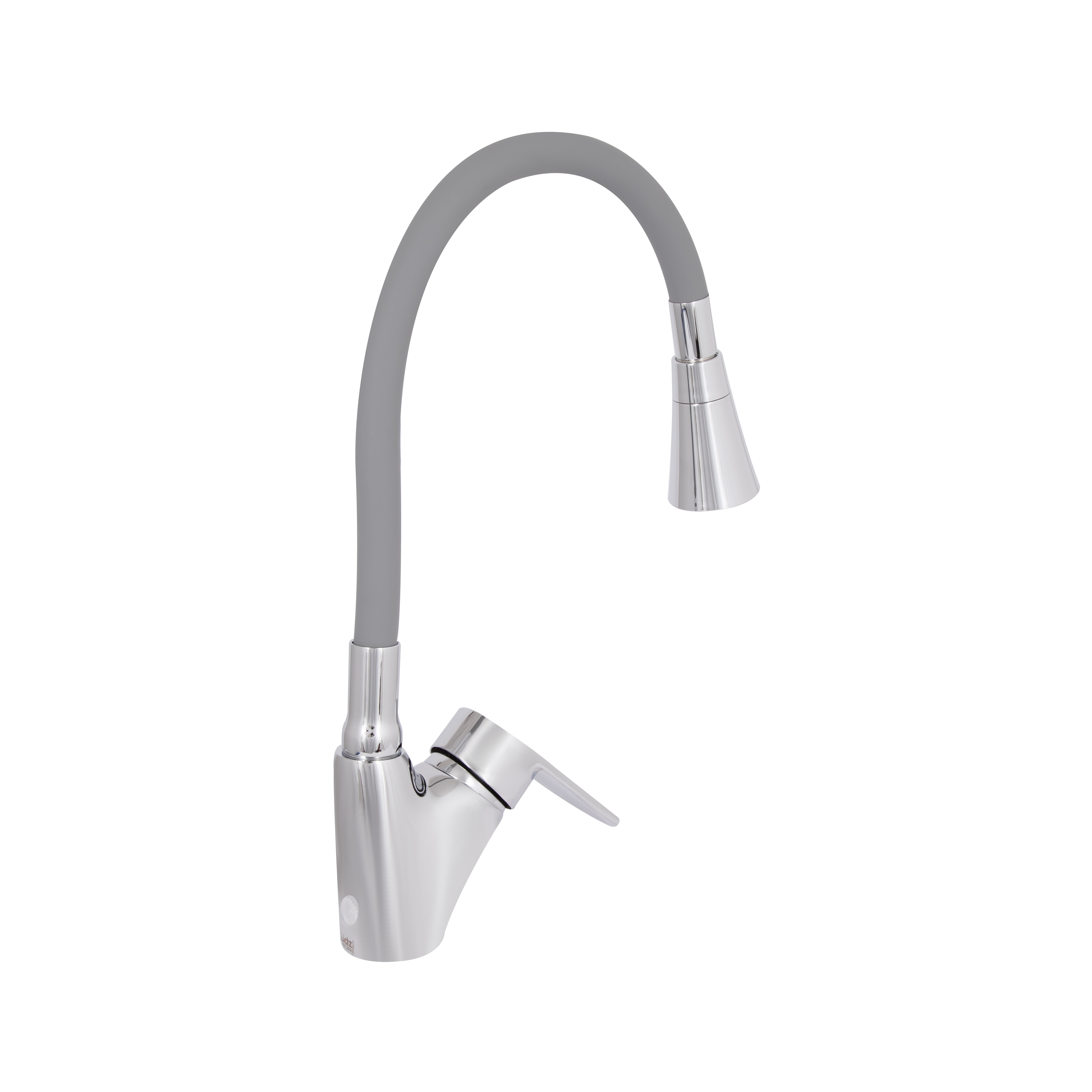Змішувач для кухні Lidz Tani 007F3 з гнучким виливом (k40) Chrome/Grey (LDTAN007F3GCR31869)