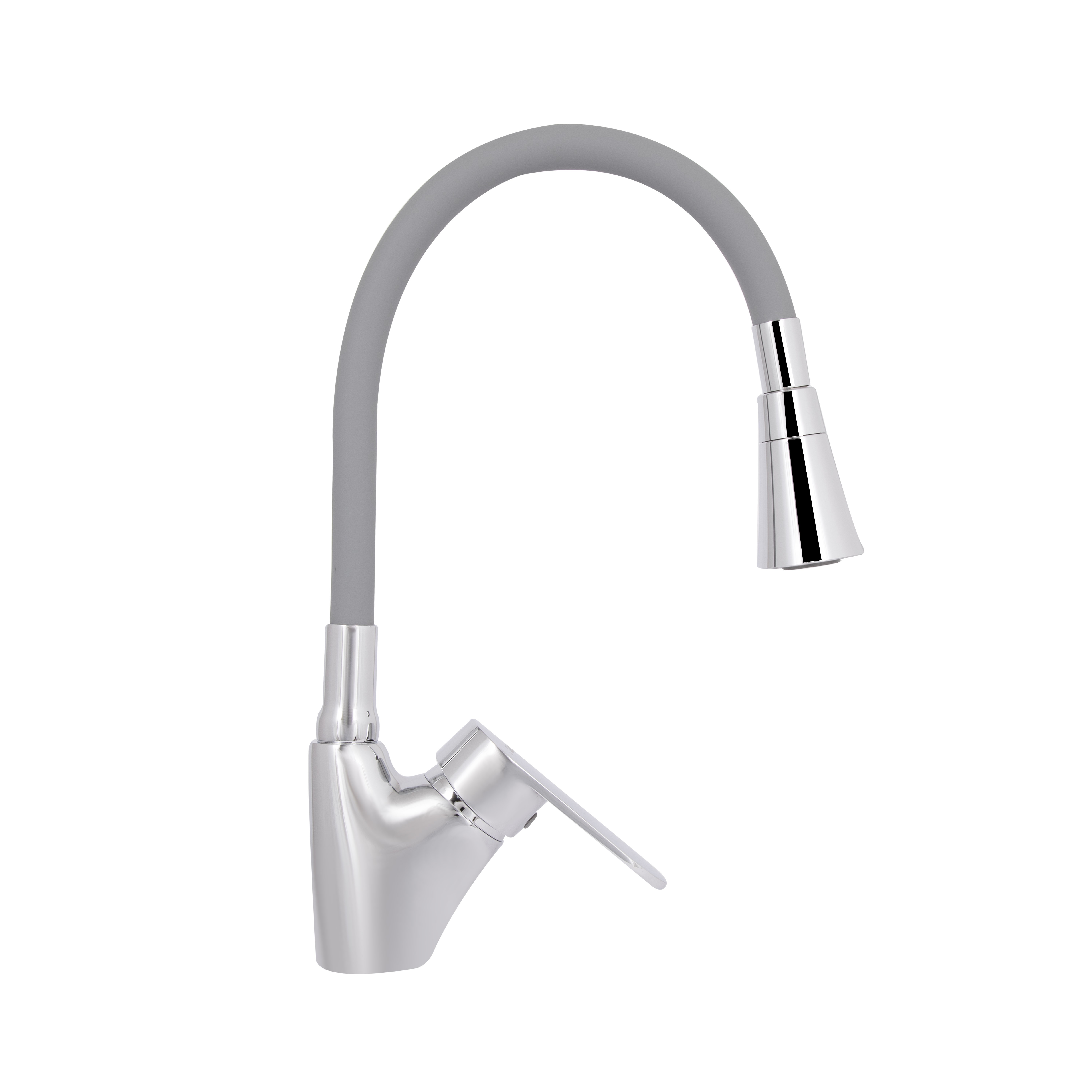 Змішувач для кухні Lidz Tani 007F3 з гнучким виливом (k40) Chrome/Grey (LDTAN007F3GCR31869)