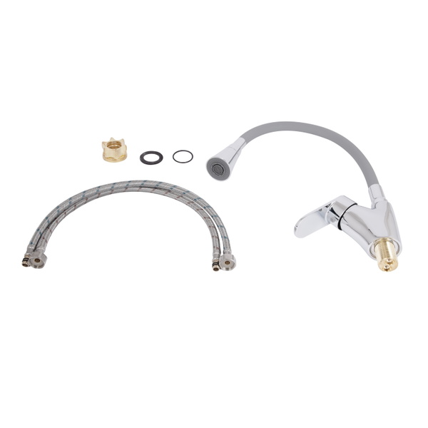 Змішувач для кухні Lidz Tani 007F3 з гнучким виливом (k40) Chrome/Grey (LDTAN007F3GCR31869)