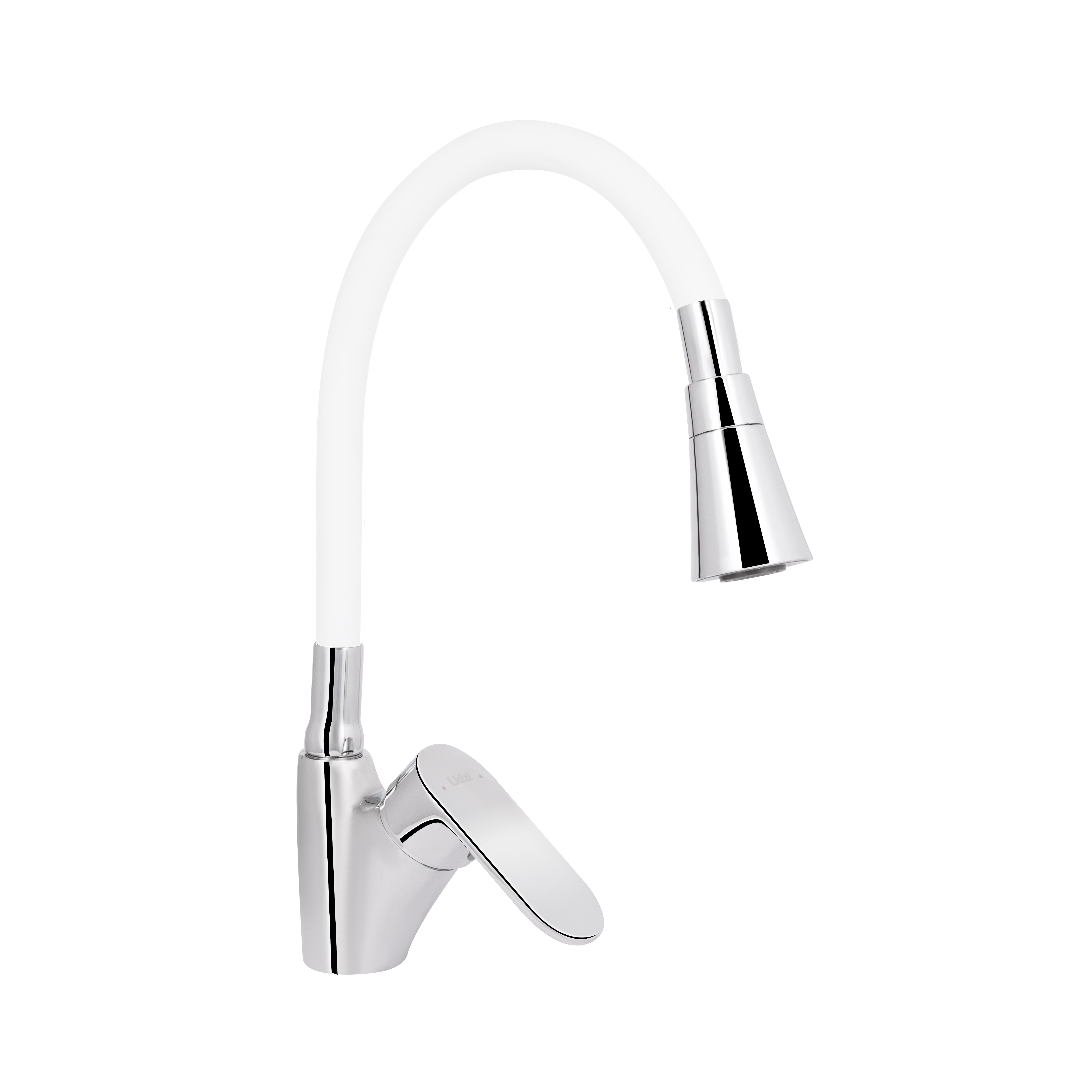 Змішувач для кухні Lidz Tani 007F3 з гнучким виливом (k40) Chrome/White (LDTAN007F3WCR40423)