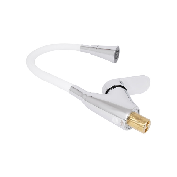 Змішувач для кухні Lidz Tani 007F3 з гнучким виливом (k40) Chrome/White (LDTAN007F3WCR40423)