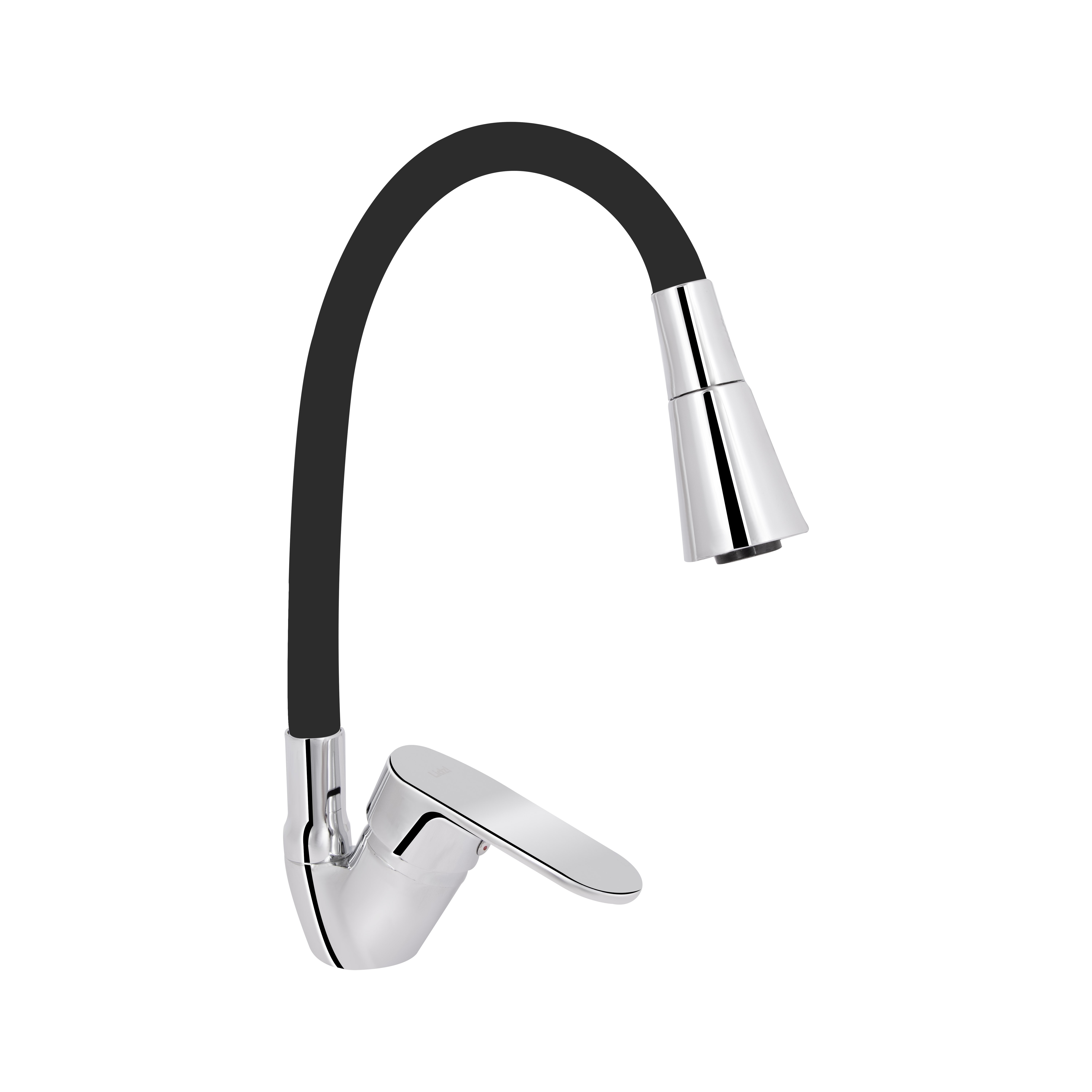 Змішувач для кухні Lidz Tani 008F3 з гнучким виливом (k40) Chrome/Black (LDTAN008F3BCR39484)