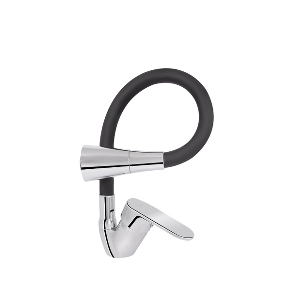 Змішувач для кухні Lidz Tani 008F3 з гнучким виливом (k40) Chrome/Black (LDTAN008F3BCR39484)