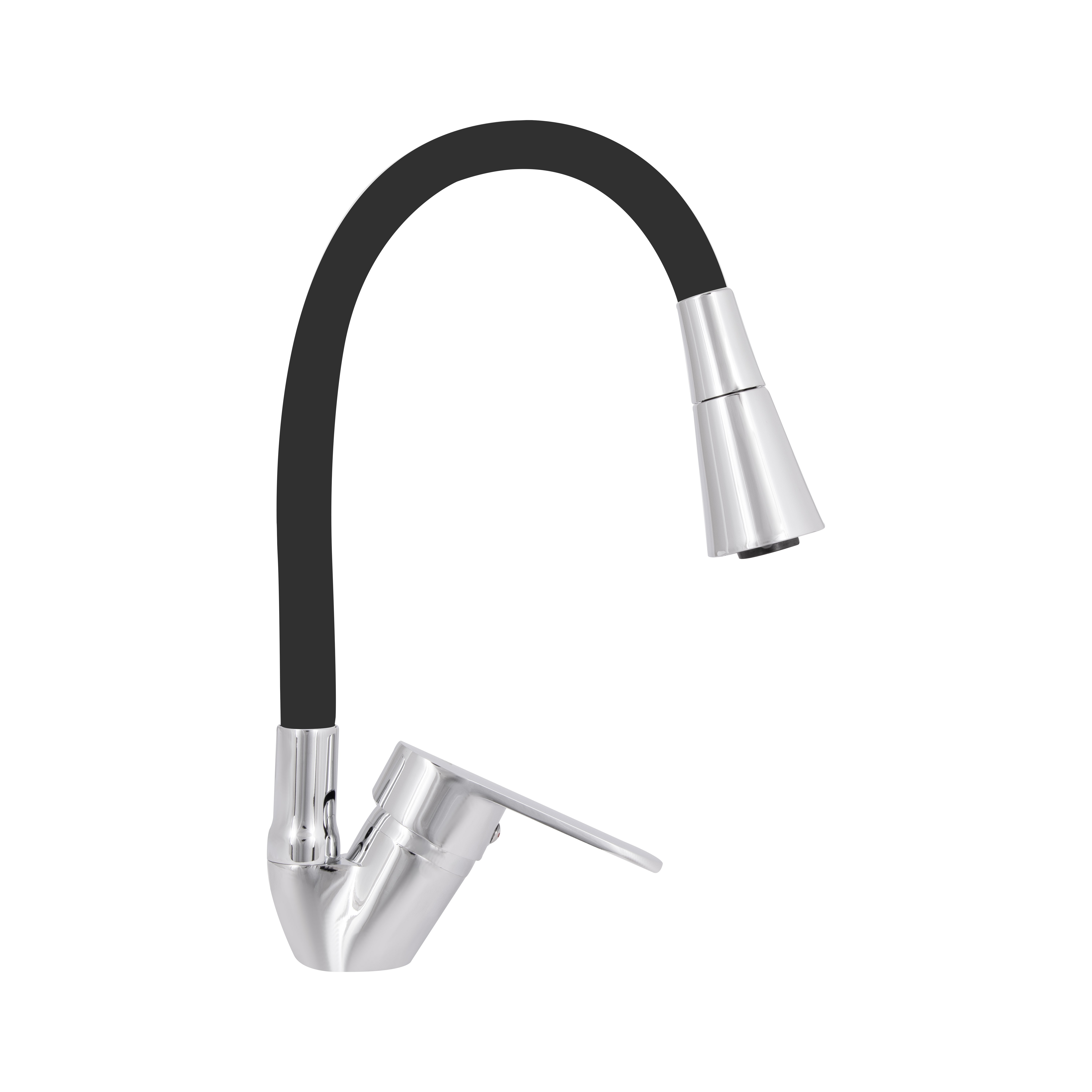 Змішувач для кухні Lidz Tani 008F3 з гнучким виливом (k40) Chrome/Black (LDTAN008F3BCR39484)