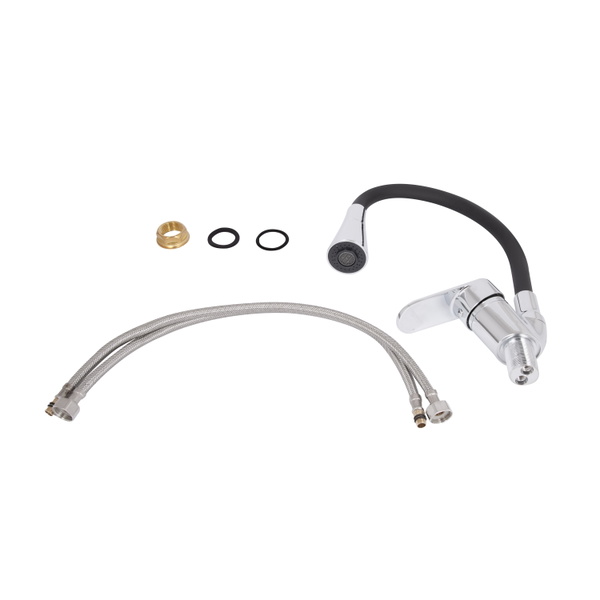 Змішувач для кухні Lidz Tani 008F3 з гнучким виливом (k40) Chrome/Black (LDTAN008F3BCR39484)