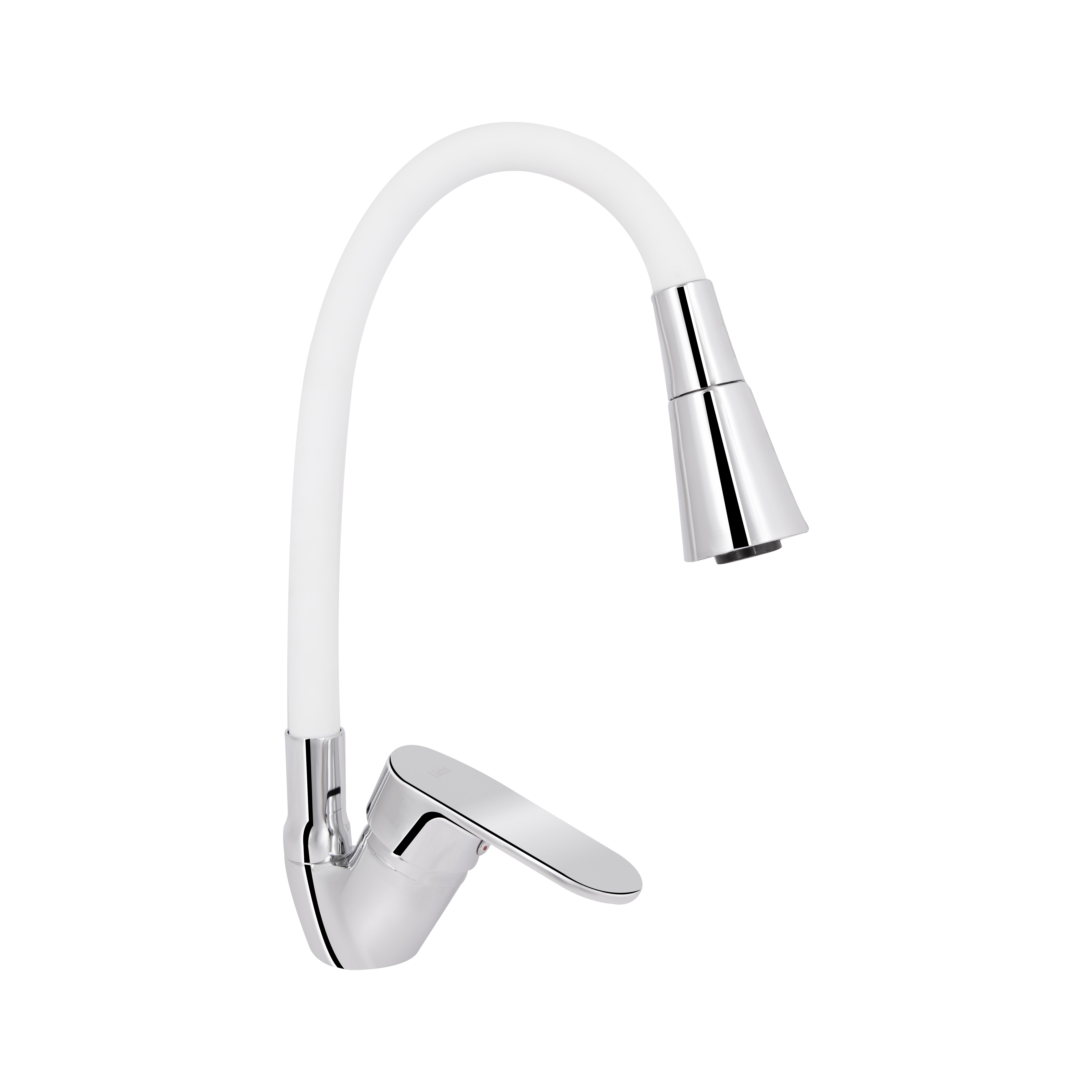 Змішувач для кухні Lidz Tani 008F3 з гнучким виливом (k40) Chrome/White (LDTAN008F3WCR37037)