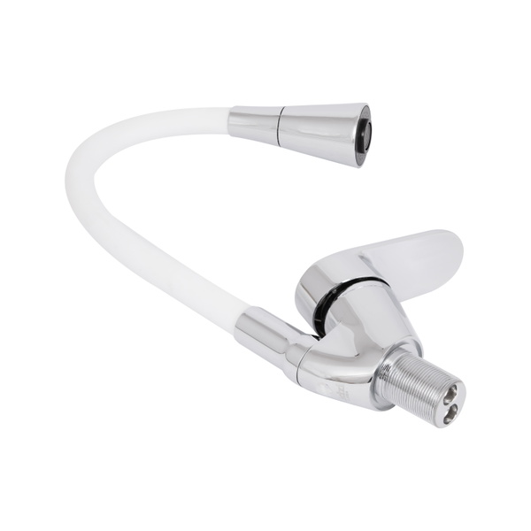 Змішувач для кухні Lidz Tani 008F3 з гнучким виливом (k40) Chrome/White (LDTAN008F3WCR37037)