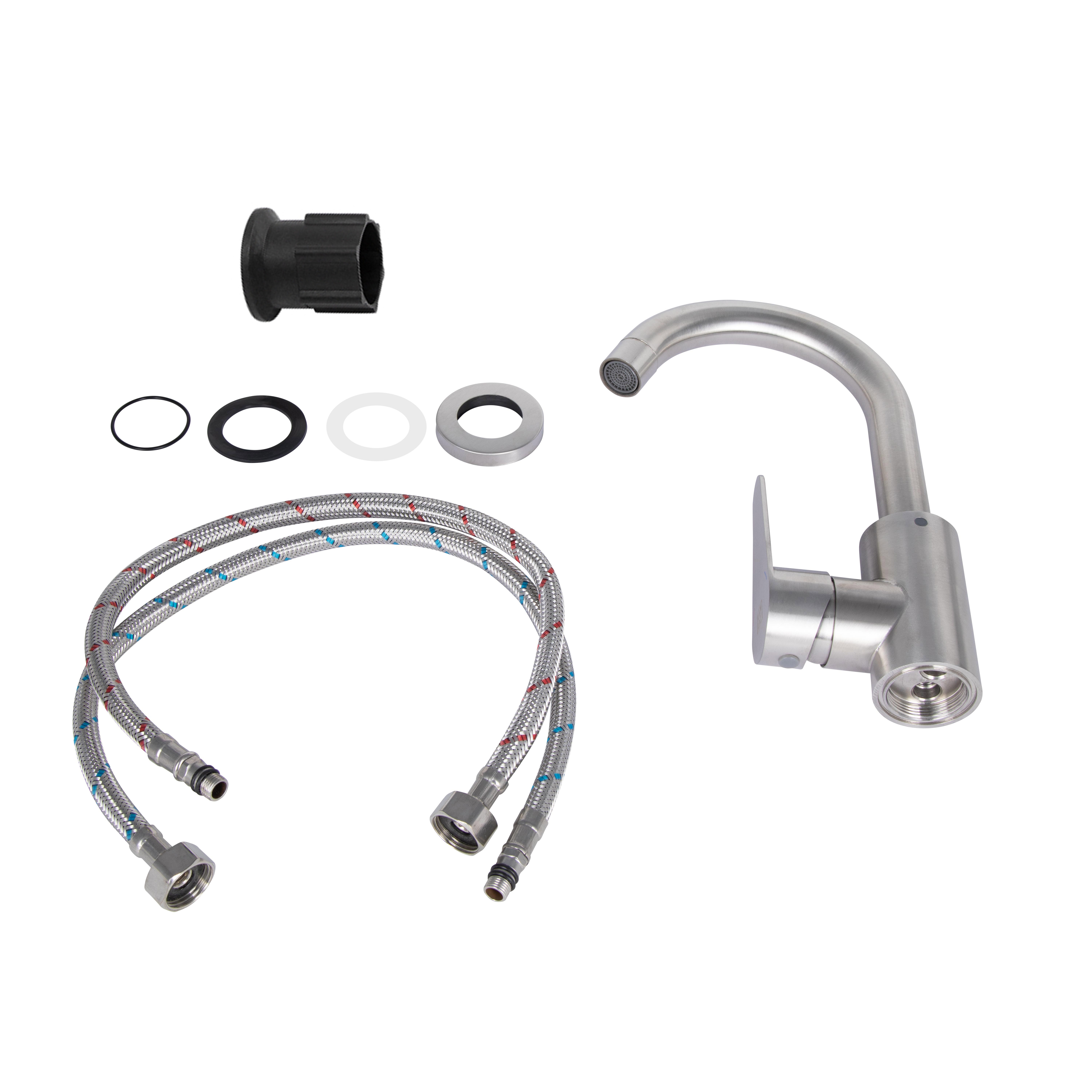 Змішувач для кухні Lidz Vida 015F2 (k35) Nickel (LDVID015F2NKS43353)