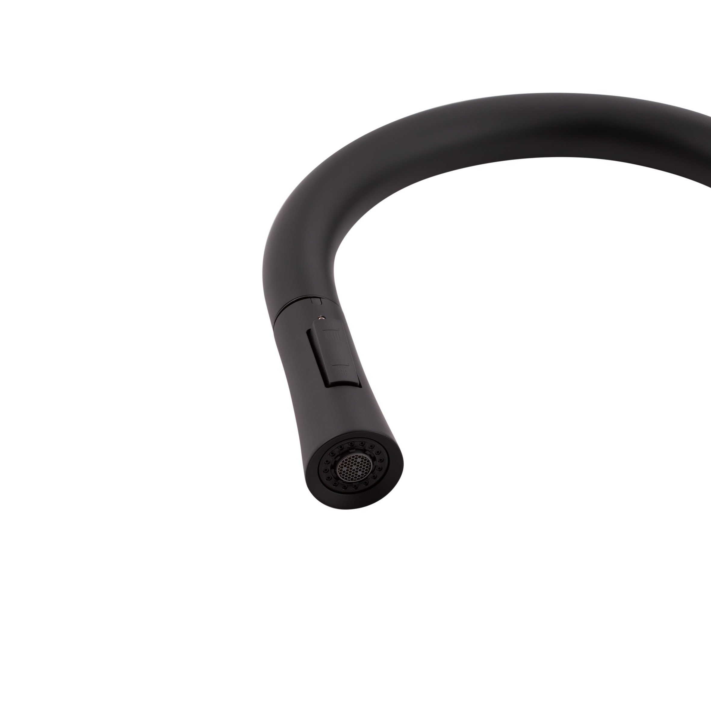 Змішувач для кухні Qtap Baruska з висувним виливом Black Matt (QTBAR9137103UB)