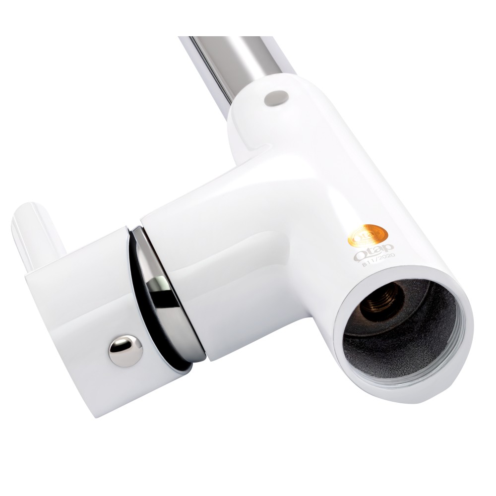 Змішувач для кухні Qtap Grand Chrome/White (QTGRAWCR007F)