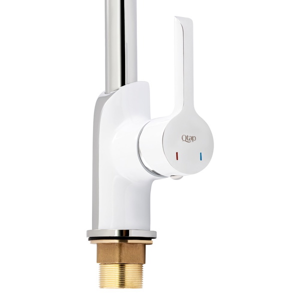 Смеситель для кухни Qtap Grand Chrome/White (QTGRAWCR007F)