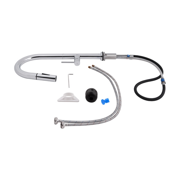 Смеситель для кухни Qtap Lenicka с выдвижным изливом Chrome (QTLEN9138103UC)