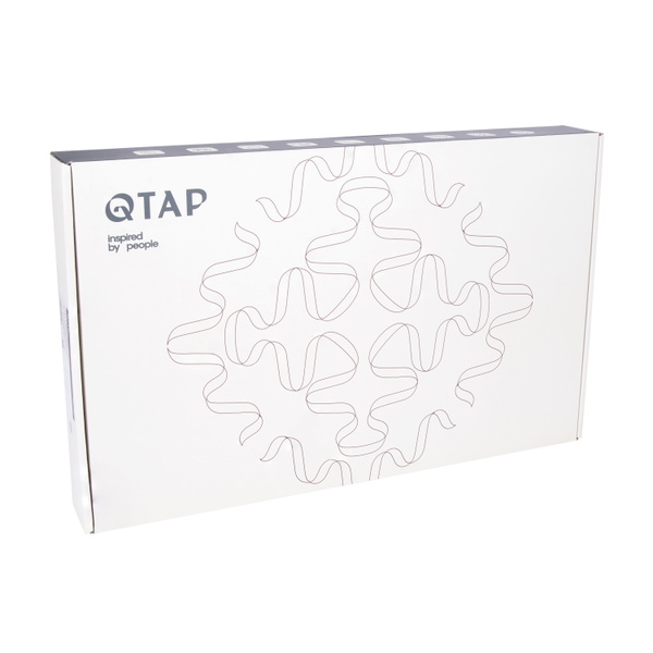 Змішувач для кухні Qtap Vlasta New з гнучким виливом з підключенням для питної води Gunmetal Black PVD (QTVLA364GMB45649)