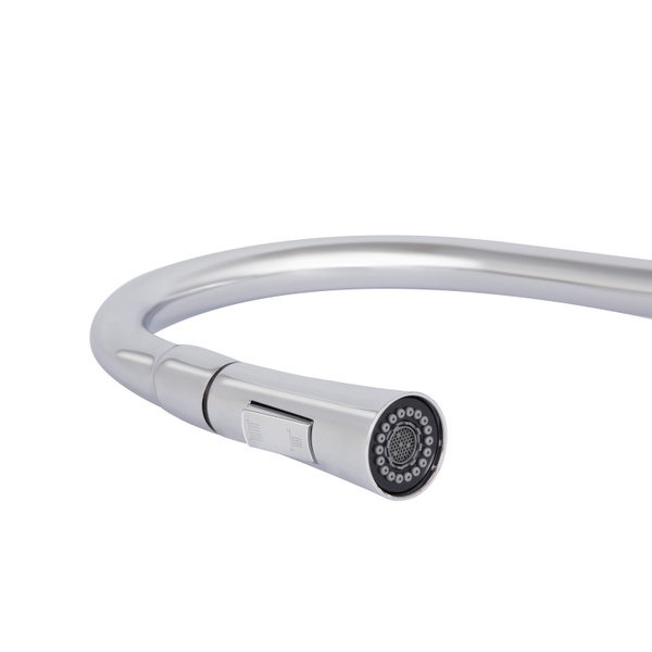 Змішувач для кухні Qtap Vlasta New з висувним виливом Chrome (QTVLA344CRM45646)