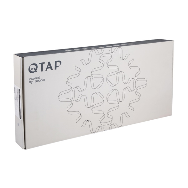 Змішувач для кухні Qtap Vlasta New з висувним виливом Gunmetal Black PVD (QTVLA344GMB45647)