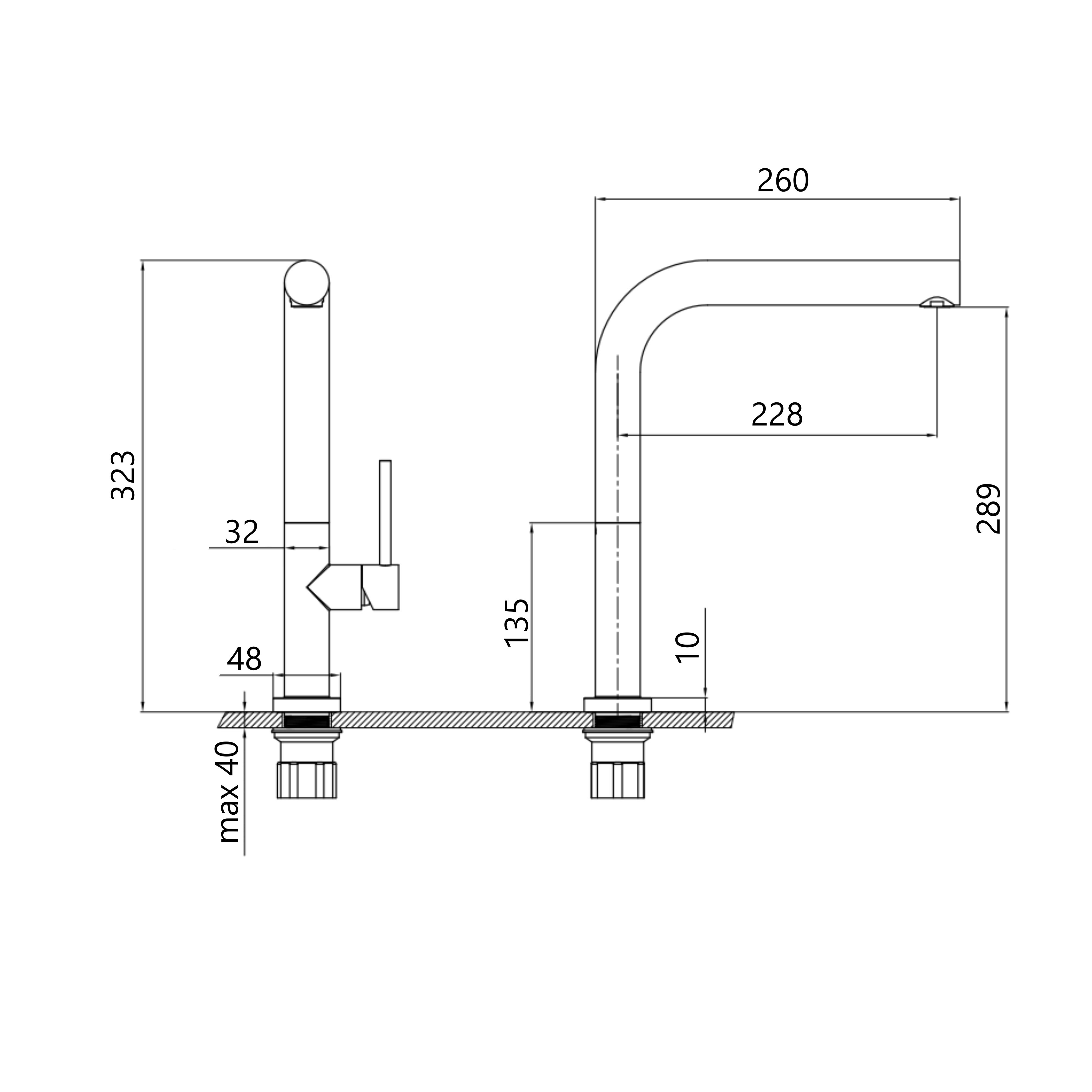 Змішувач для кухні Qtap Zdenek Brushed Nickel PVD (QTZDN9032103FC)