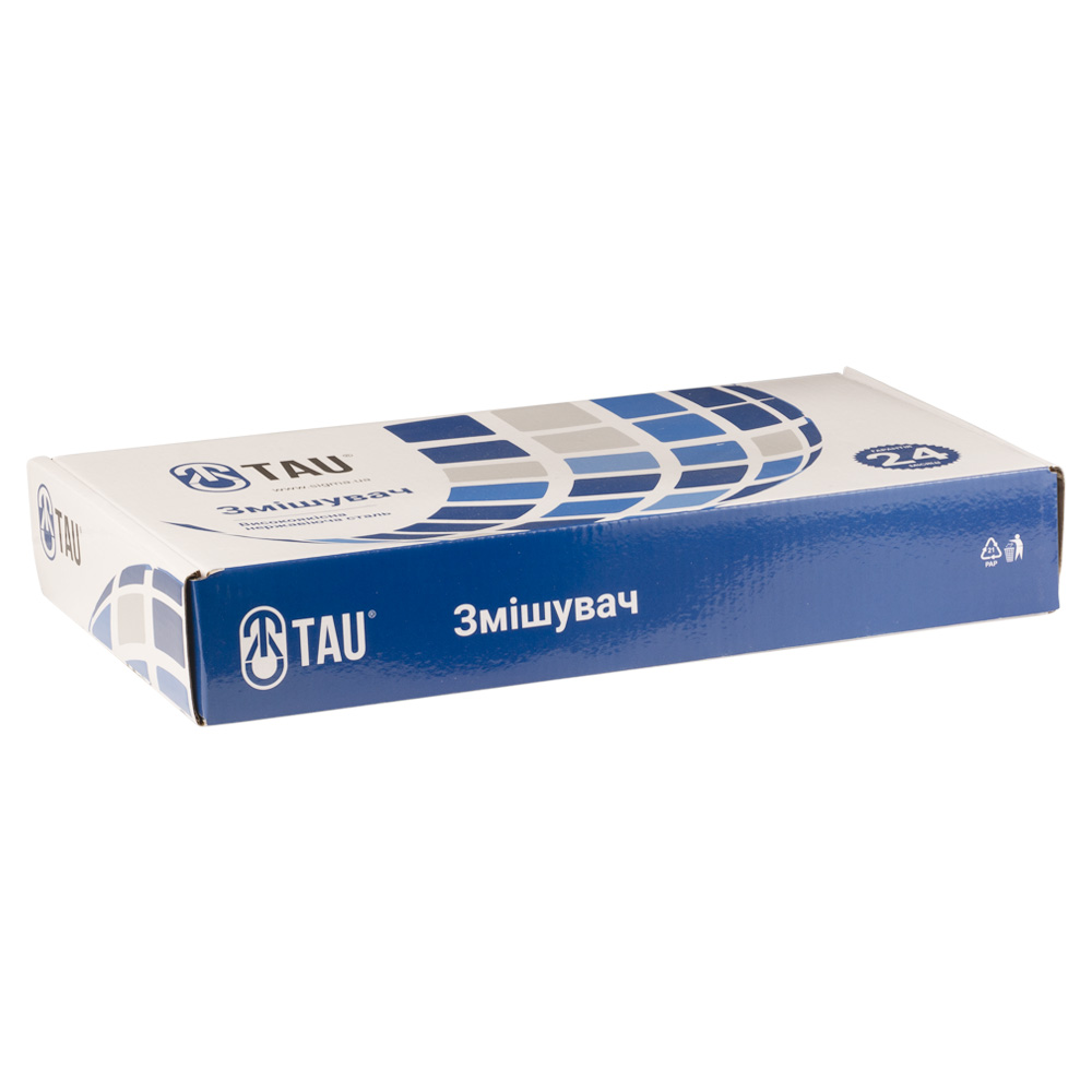 Змішувач для кухні TAU SS s18 Ø35 вилив гофрований на гайці