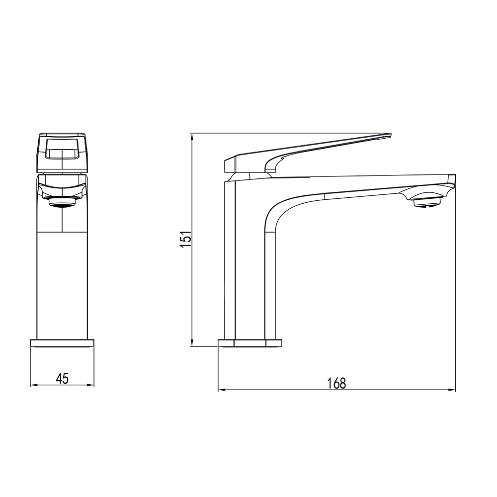 Змішувач для раковини Corso Bolsena Ø25 литий на шпильці