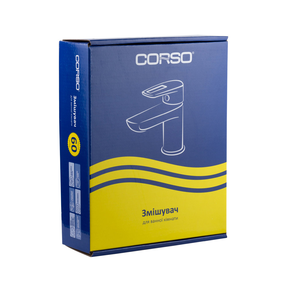 Змішувач для раковини Corso Liri Ø35 литий на шпильці