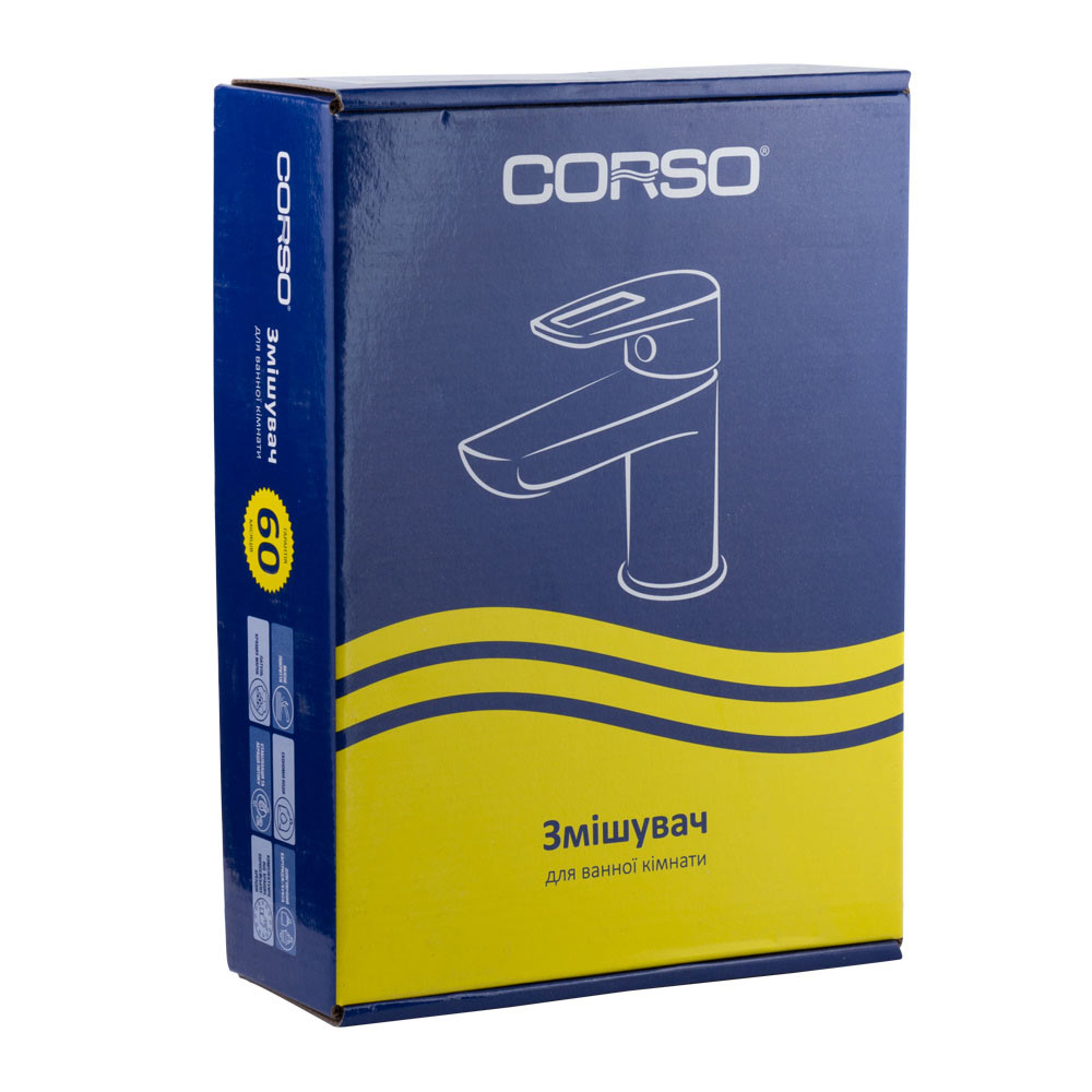 Змішувач для раковини Corso Serio Ø35 литий на шпильці