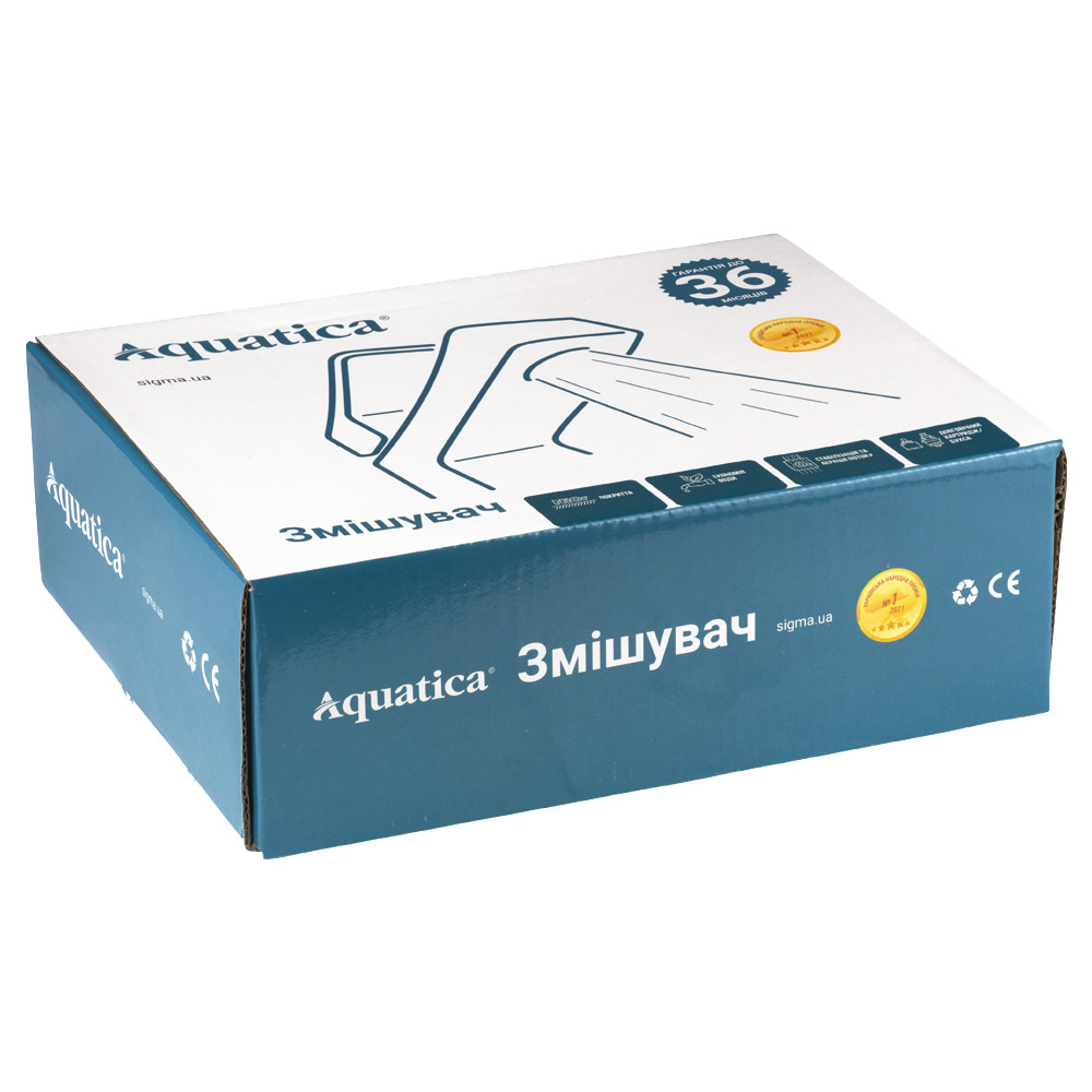 Змішувач для раковини Aquatica s30 литий на шпильці Ø35 мм