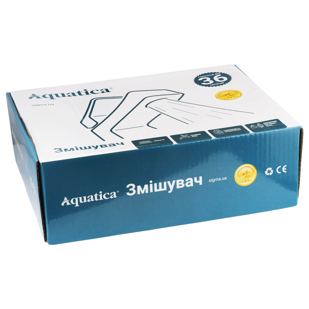 Змішувач для раковини Aquatica s37 литий на шпильці Ø35 мм