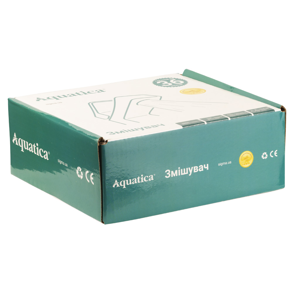 Змішувач для раковини Aquatica s55 литий на шпильці Ø40 мм