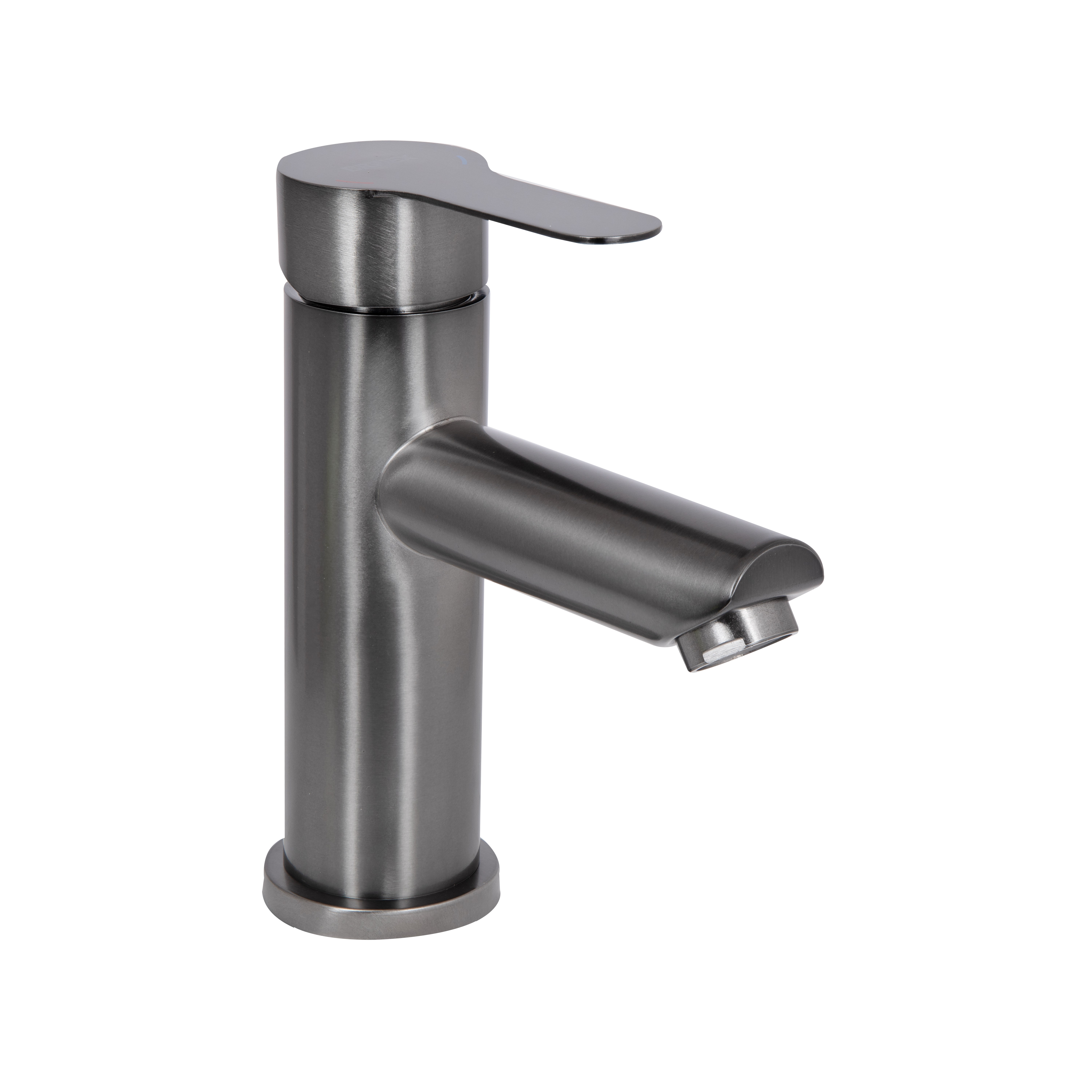 Змішувач для раковини Brinex Pure 001F низький Gunmetal Black (BRIPUR001FGRP)