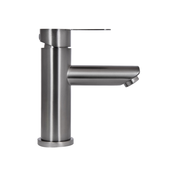 Змішувач для раковини Brinex Pure 001F низький Gunmetal Black (BRIPUR001FGRP)