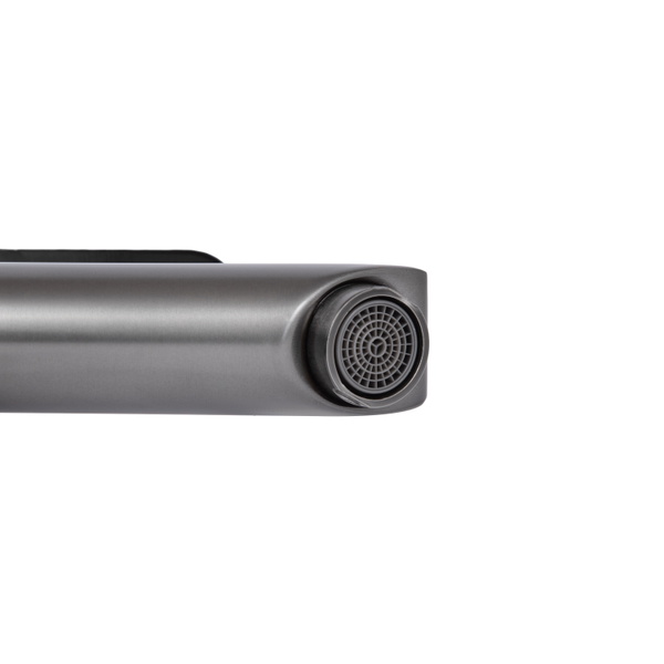 Змішувач для раковини Brinex Pure 001F низький Gunmetal Black (BRIPUR001FGRP)