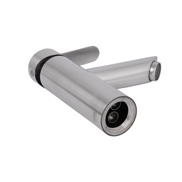 Змішувач для раковини Brinex Pure 001F низький Nickel (BRIPUR001FNKL)