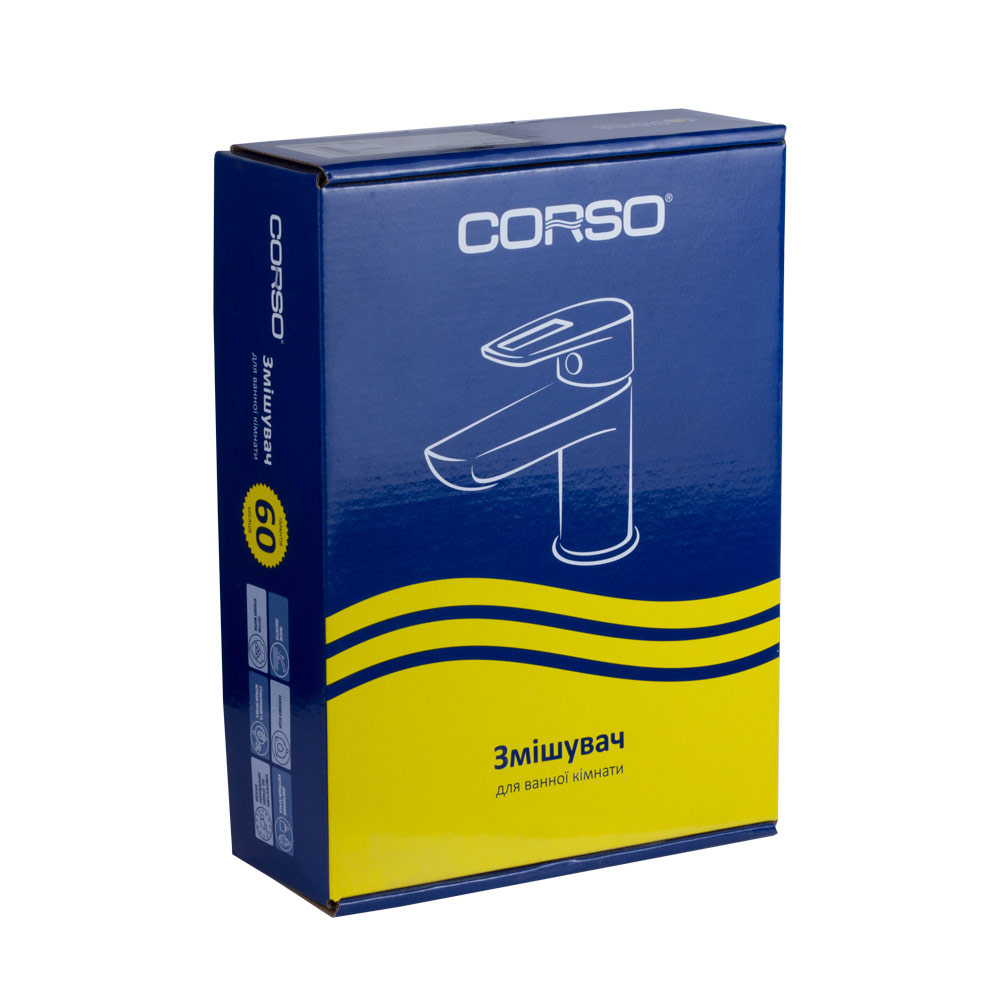 Змішувач для раковини Corso Bracciano литий на шпильці Ø35 мм