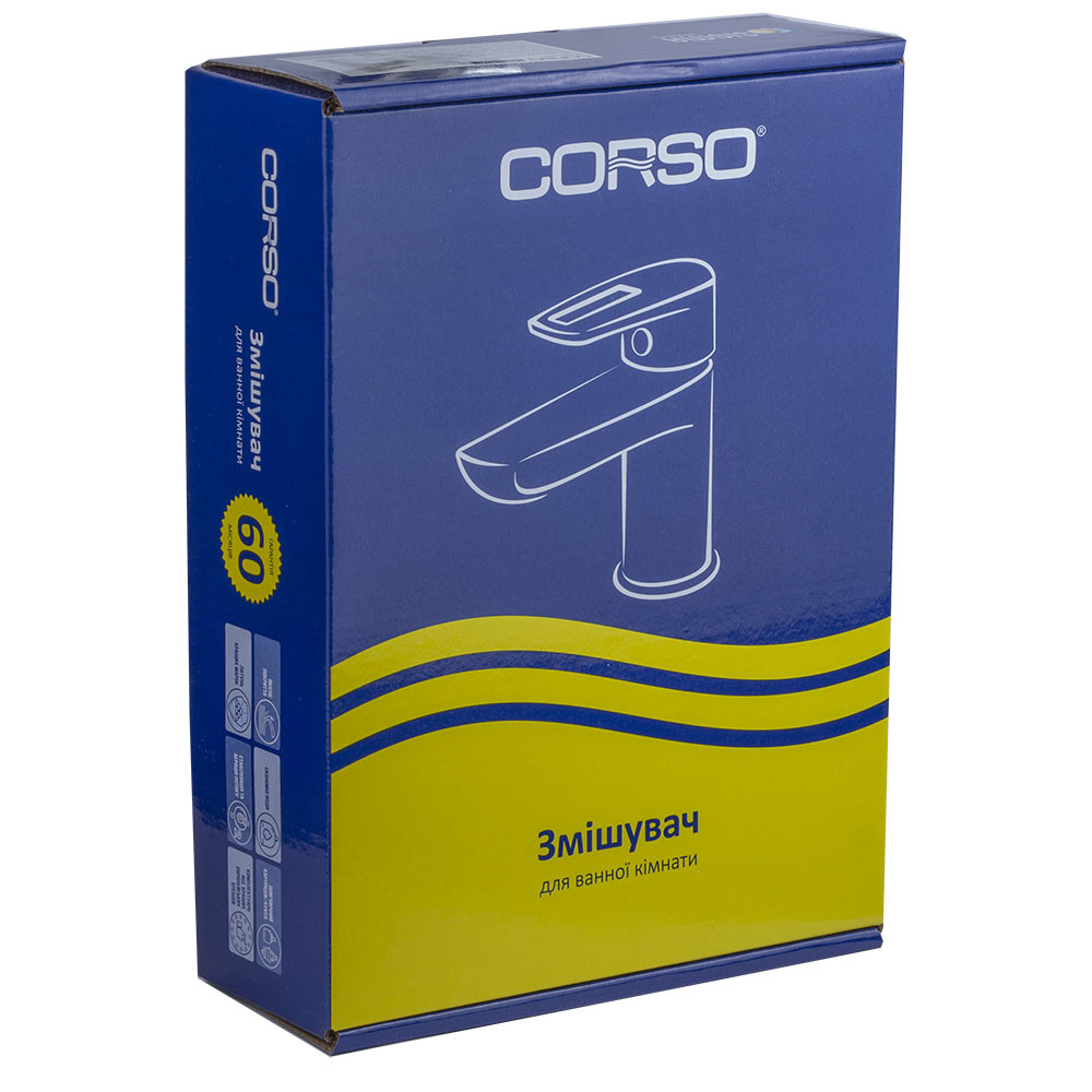 Змішувач для раковини Corso Garda литий на шпильці Ø35 мм