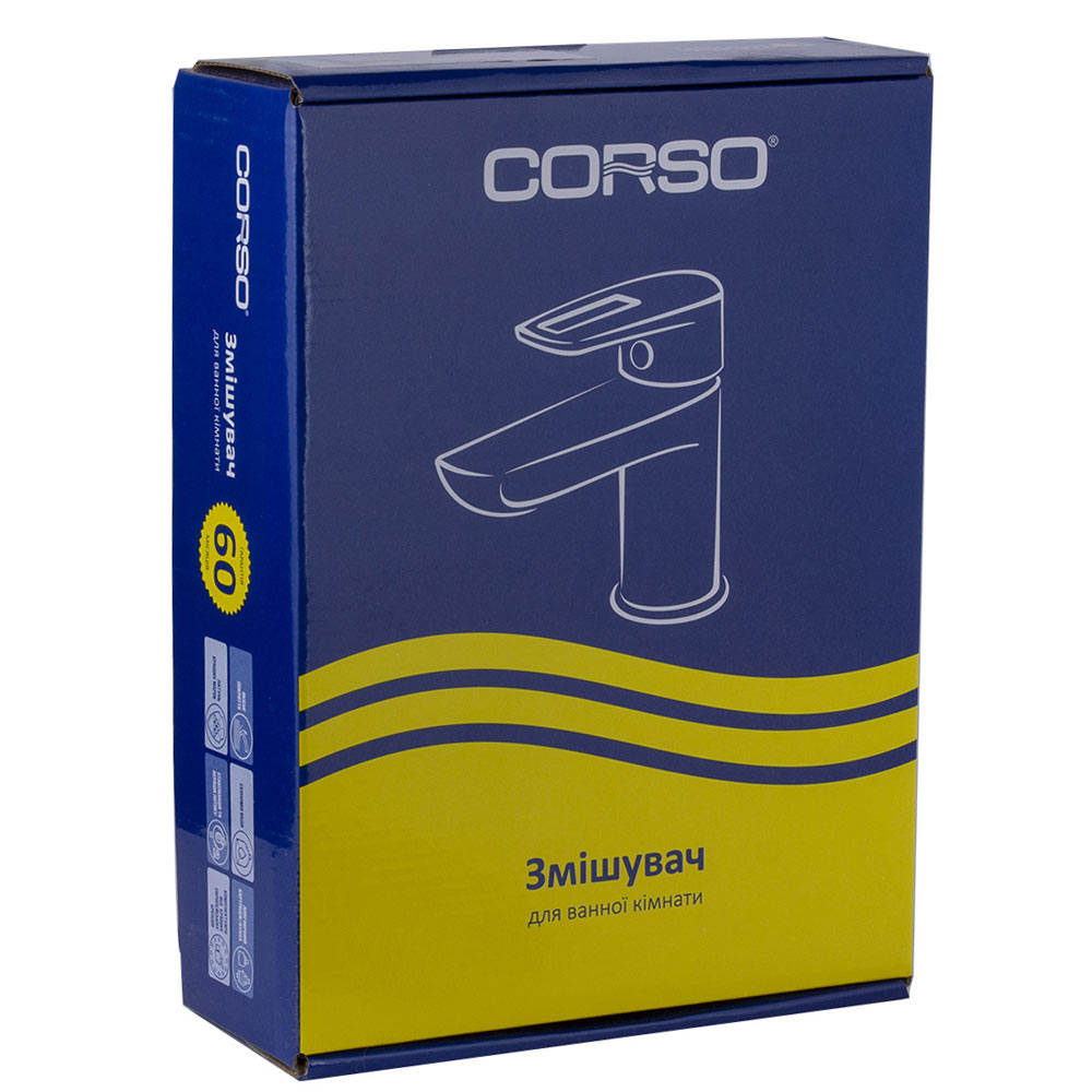 Змішувач для раковини Corso Lugano литий на шпильці Ø26 мм