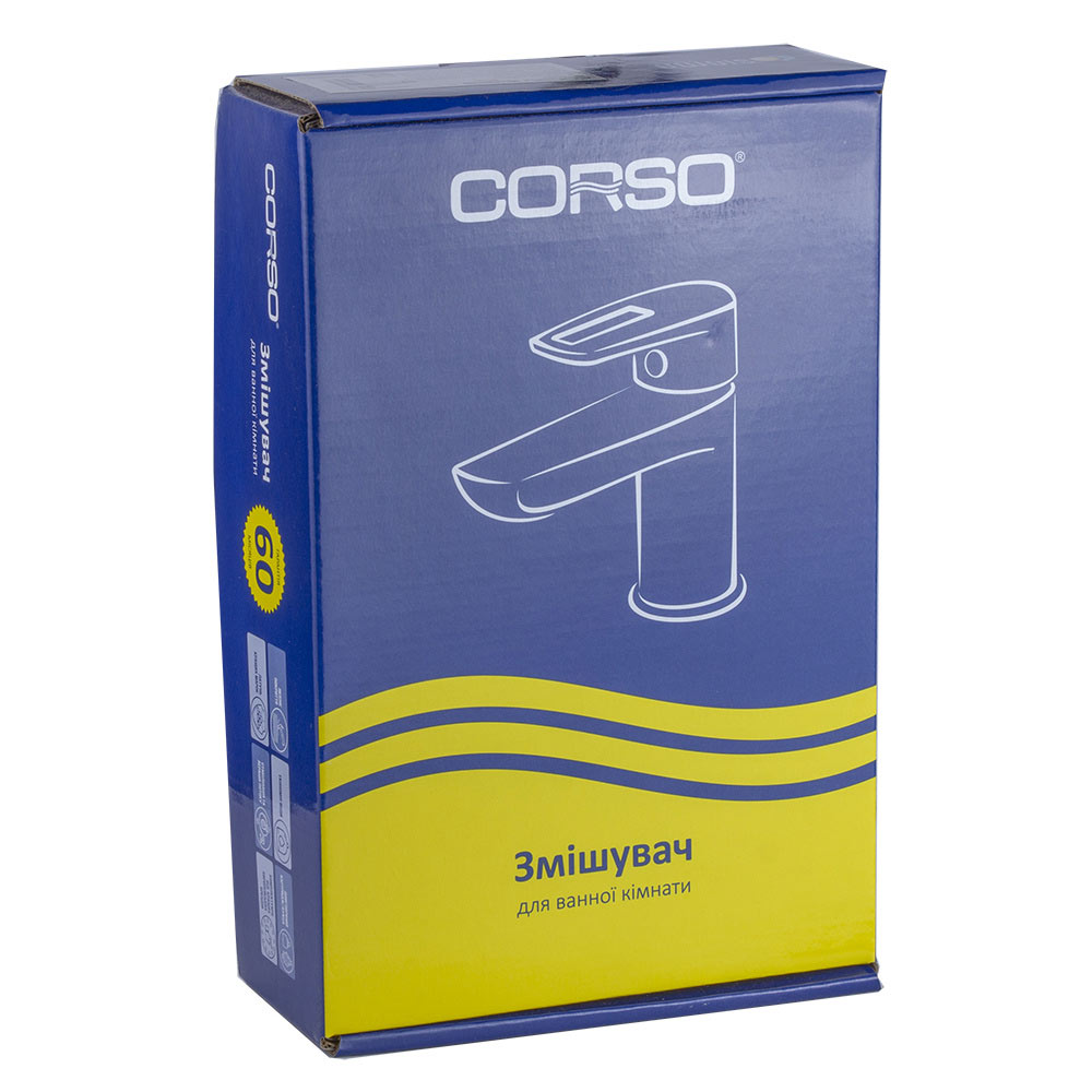 Змішувач для раковини Corso Marmore литий на гайці Ø35 мм