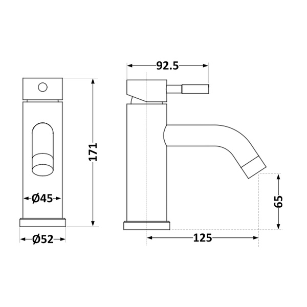 Змішувач для раковини Lidz Aria 0011F (k35) Nickel (LDARI0011FNKS46091)
