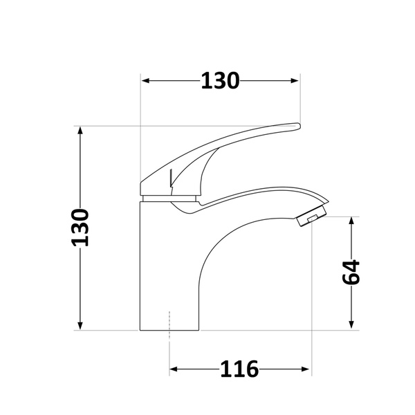 Змішувач для раковини Lidz Mars 001F (k40) Chrome (LDMAR001CRM34871)