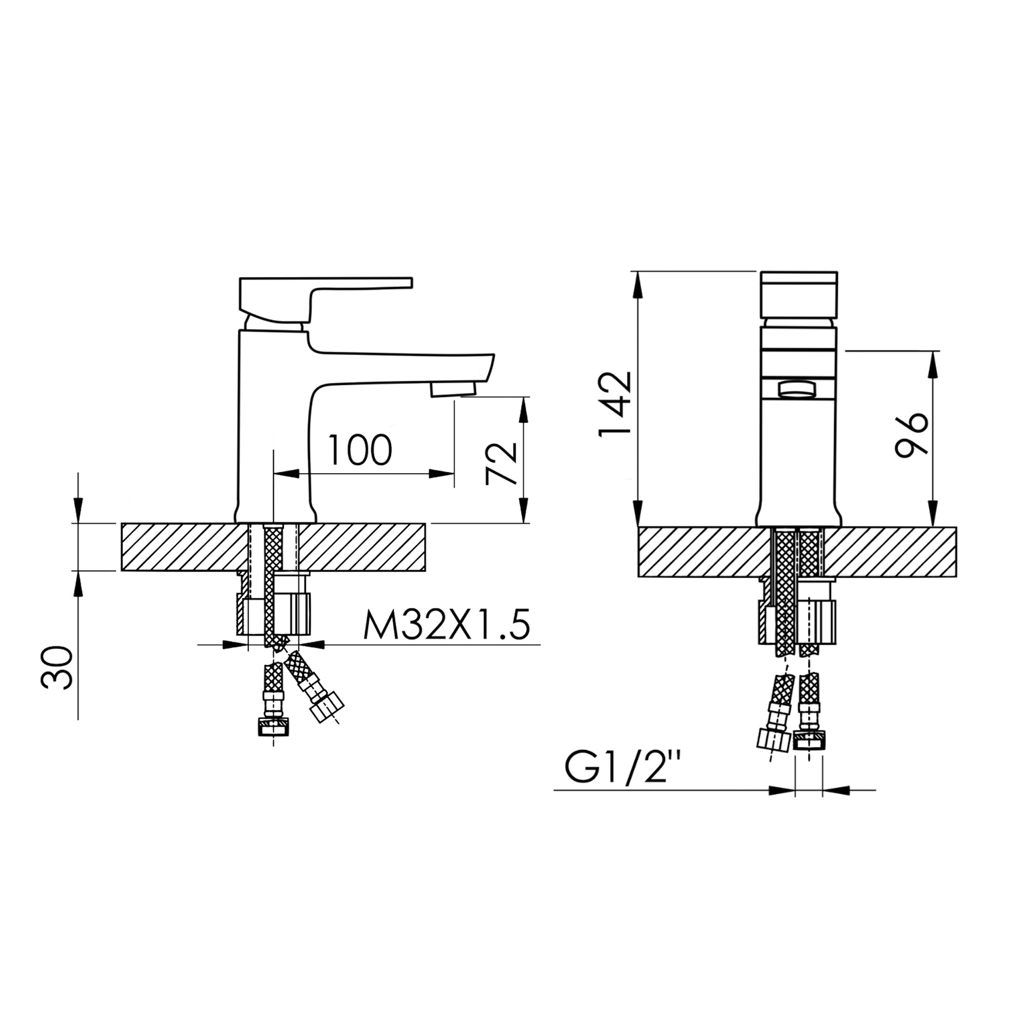 Змішувач для раковини Lidz Wawel 001 (k35) Chrome (LDWAW001CRM45387)