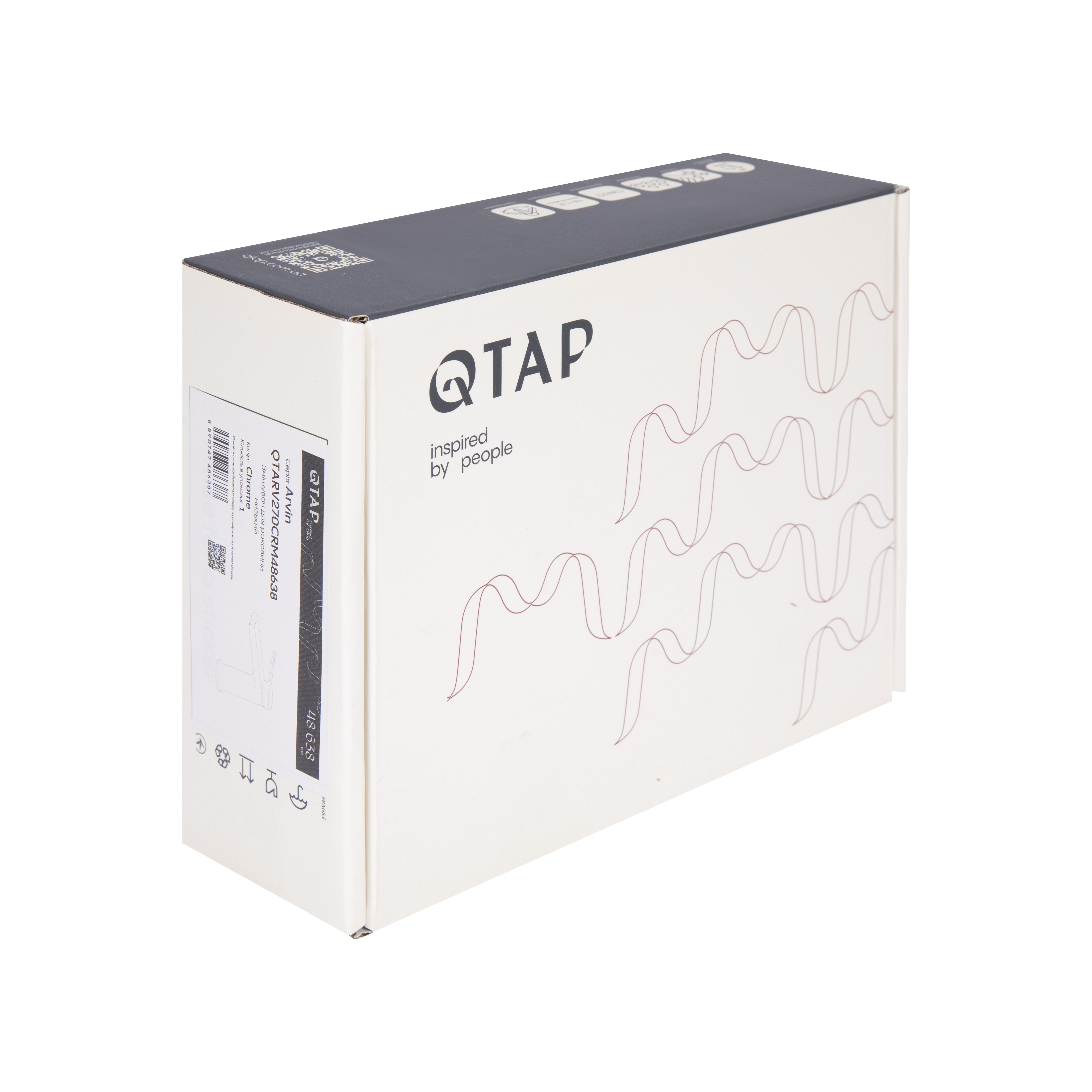 Смеситель для раковины низкий Qtap Arvin Chrome (QTARV270CRM48638)