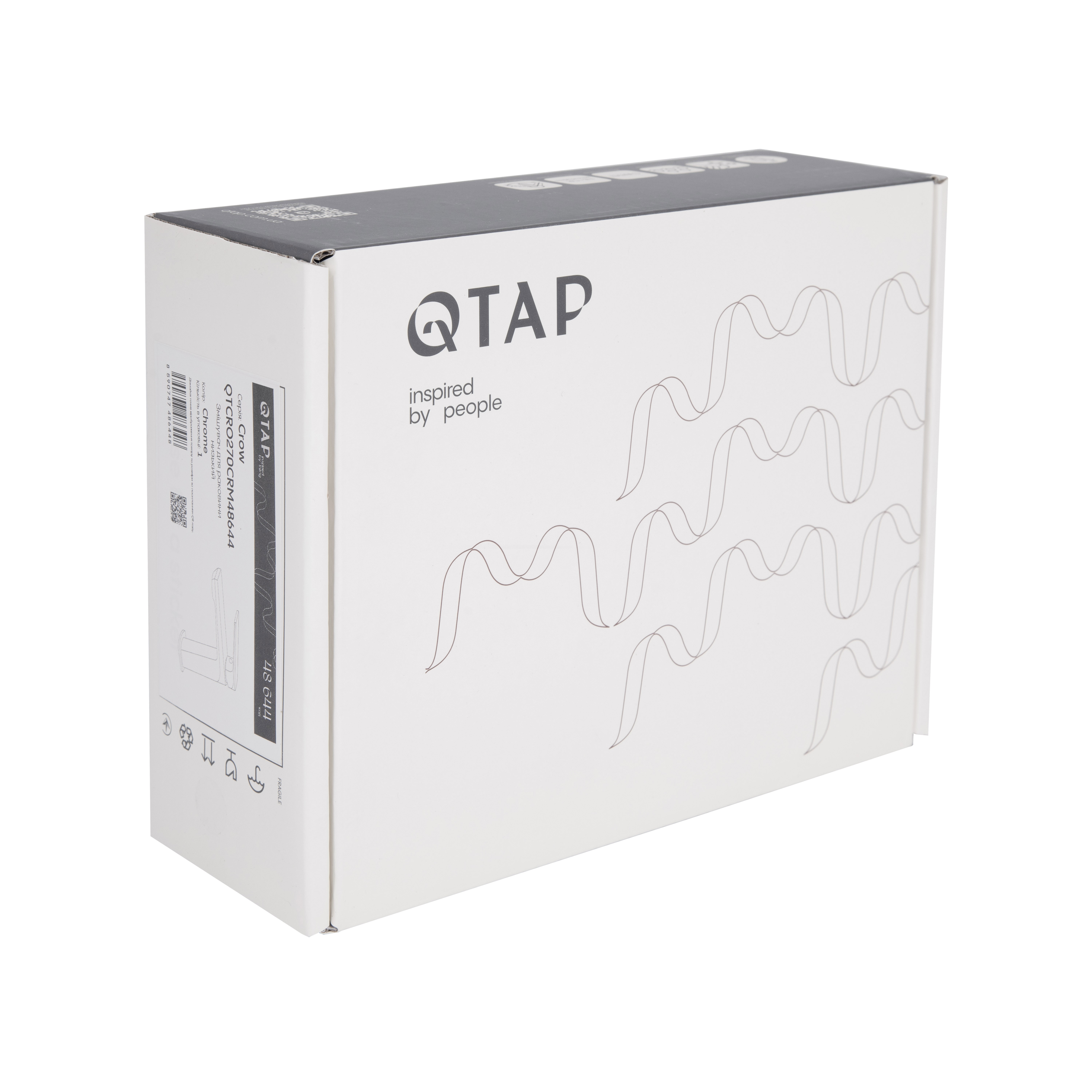 Смеситель для раковины низкий Qtap Crow Chrome (QTCRO270CRM48644)