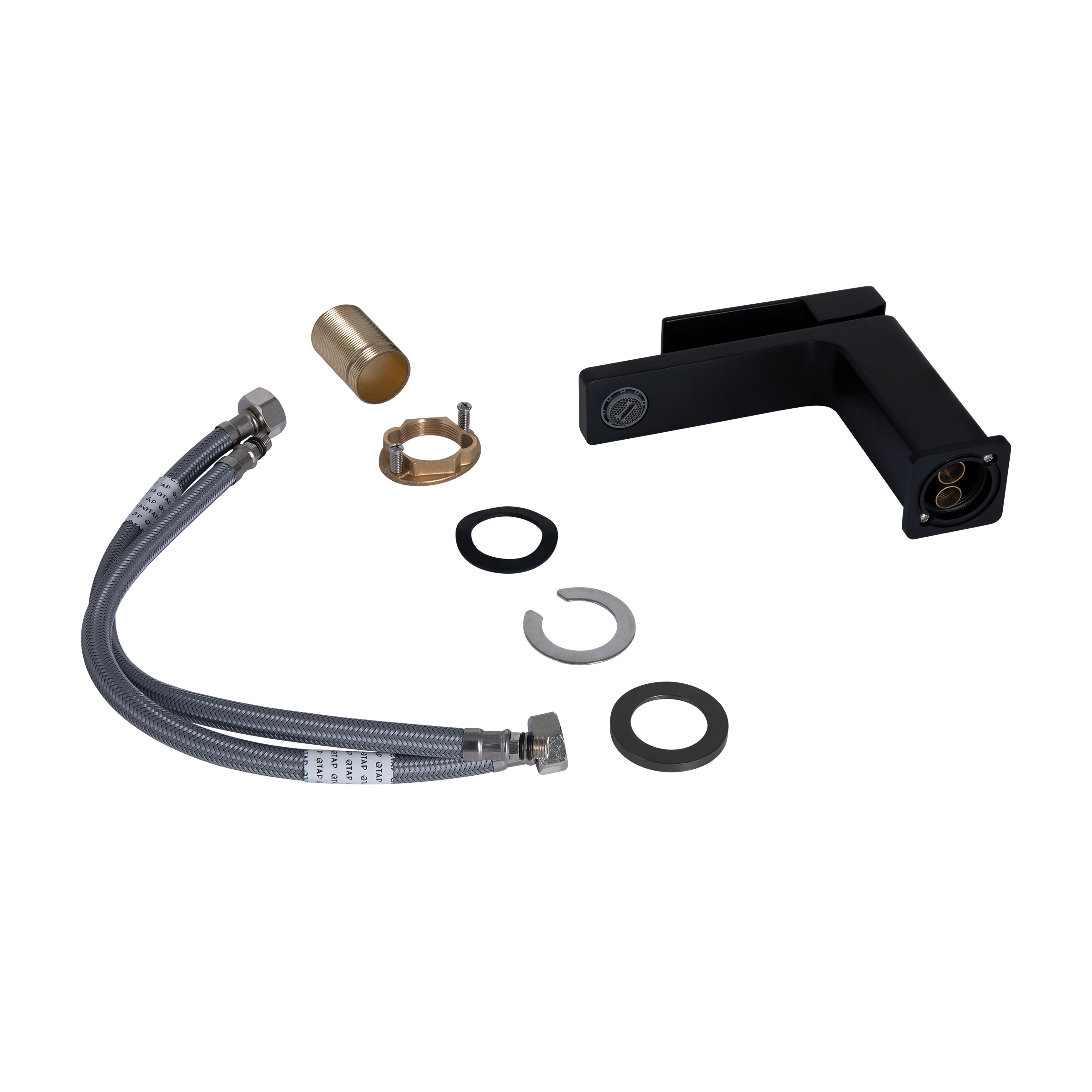 Змішувач для раковини Qtap Gemini Black Matt (QTGEM270BLM45674)
