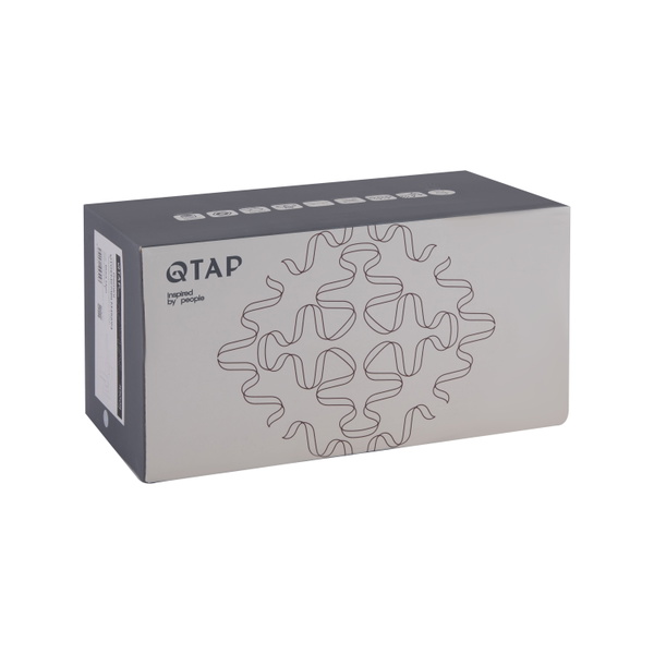 Змішувач для раковини Qtap Gemini прихованого монтажу Black Matt (QTGEM273BLM45694)