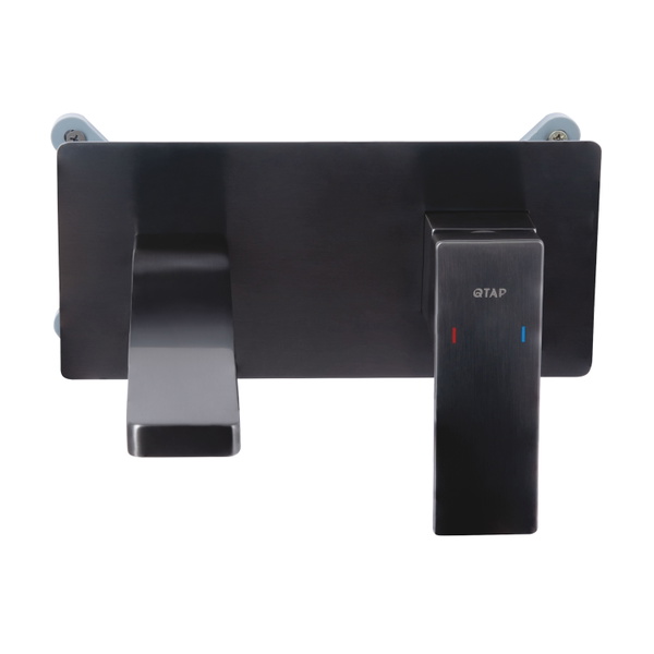 Змішувач для раковини Qtap Gemini прихованого монтажу Gunmetal Black PVD (QTGEM273GMB45695)
