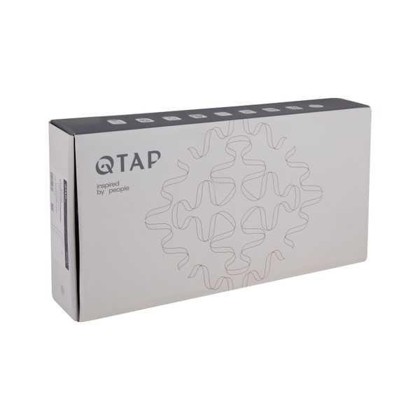 Змішувач для раковини Qtap Gemini високий Gunmetal Black PVD (QTGEM269GMB45680)