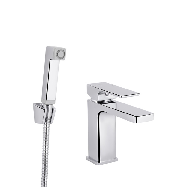 Змішувач для раковини Qtap Gemini (з гігієнічним душем) Chrome (QTGEM272CRM45689)