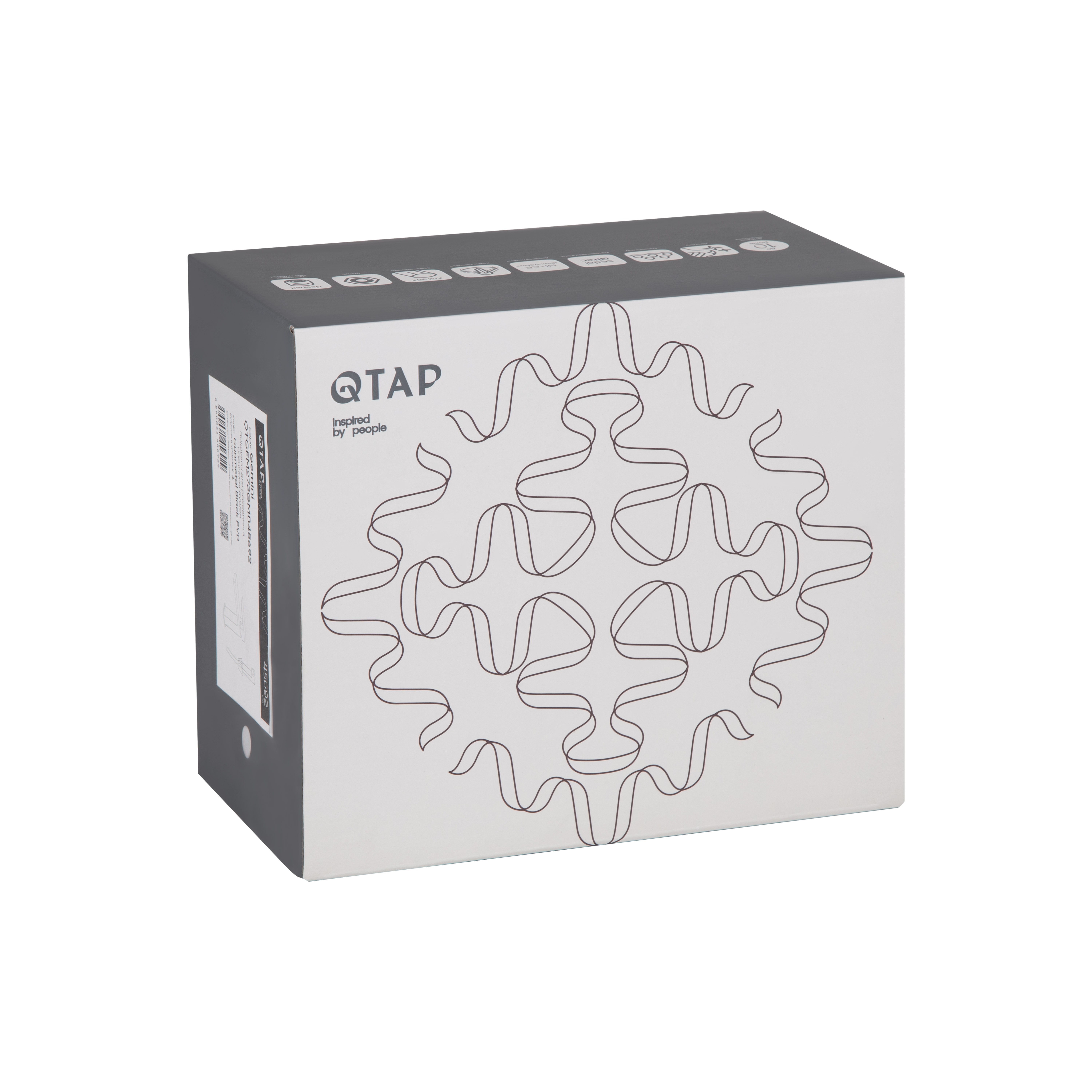 Змішувач для раковини Qtap Gemini (з гігієнічним душем) Gunmetal Black PVD (QTGEM272GMB45692)