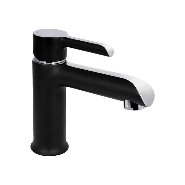 Змішувач для раковини Qtap Grand Chrome/Black (QTGRABCR001F)
