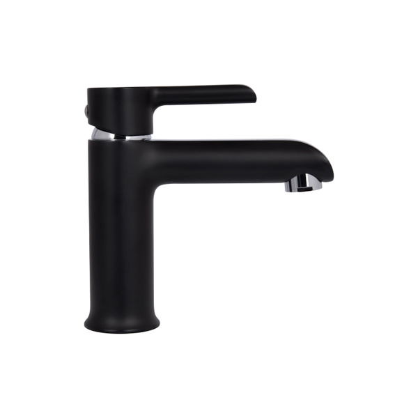 Змішувач для раковини Qtap Grand Chrome/Black (QTGRABCR001F)