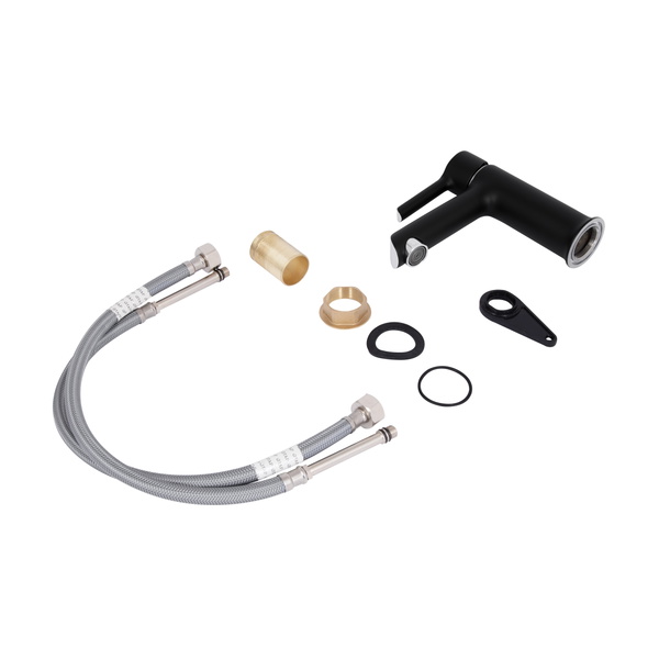 Змішувач для раковини Qtap Grand Chrome/Black (QTGRABCR001F)